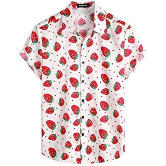 Other - Men's Casual Button Down Printed Short Sleeve Shirts